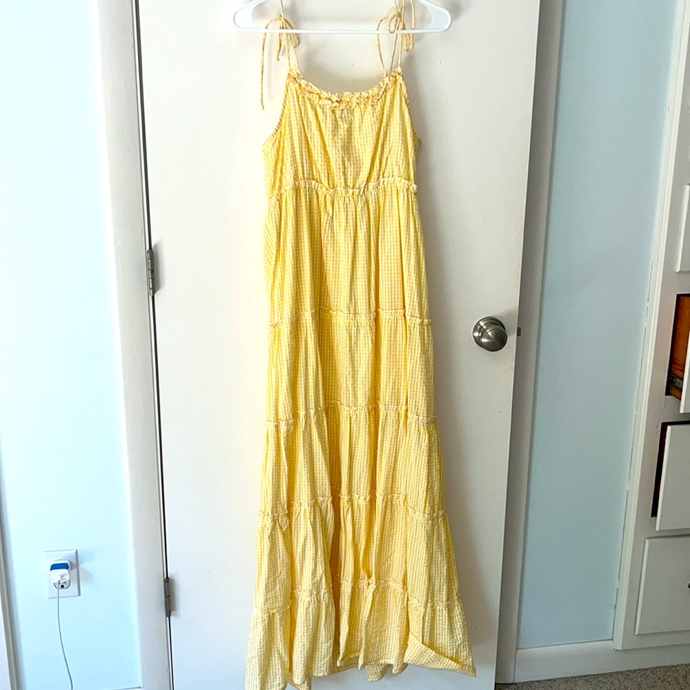 Jessica Simpson ruffled Yellow Gingham Dress - Picture 5 of 6